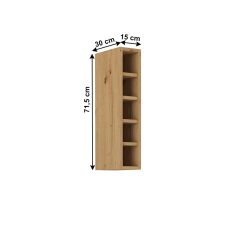 Felső nyitott szekrény, artisan tölgy, MONRO 15 G-72 OTW