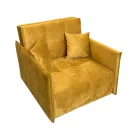 Kinyitható fotel, mustár színű szövet Riviera, ALANA