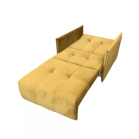 Kinyitható fotel, mustár színű szövet Riviera, ALANA