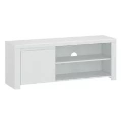 TV asztal 1D/160, fehér fényes, LINDY