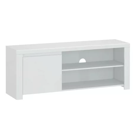 TV asztal 1D/160, fehér fényes, LINDY