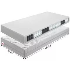 Matrac, rugós, 90x195, BE TEXEL ALERGIK NEW