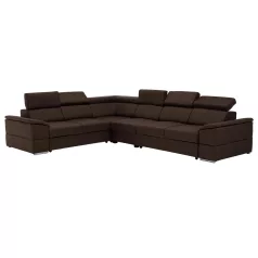 Ülőgarnitúra, szövet csoki, SEGORIA LUX