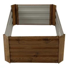 Magasított virágágy, barna, acél, NONKY TYP 2