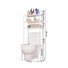 Polc a WC fölé, fehér, REMIN