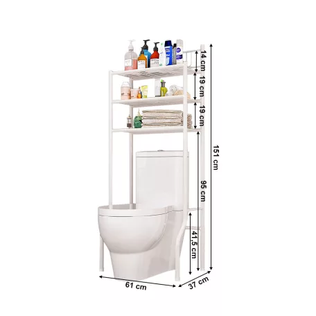 Polc a WC fölé, fehér, REMIN