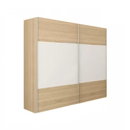 Szekrény tolóajtóval, tölgy sonoma/fehér, GABRIELA NEW