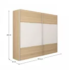 Szekrény tolóajtóval, tölgy sonoma/fehér, GABRIELA NEW