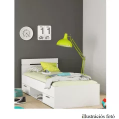 Ágykeret, 90x200, sonoma tölgyfa, MICHIGAN NEW