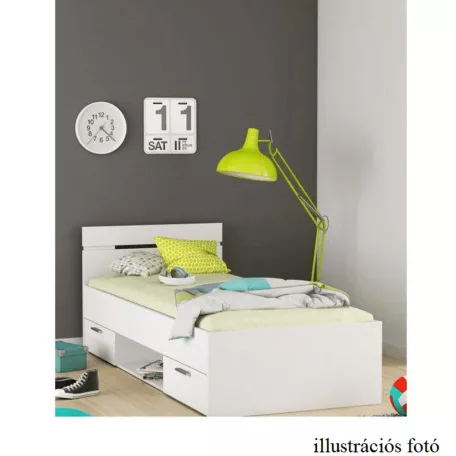 Ágykeret, 90x200, sonoma tölgyfa, MICHIGAN NEW