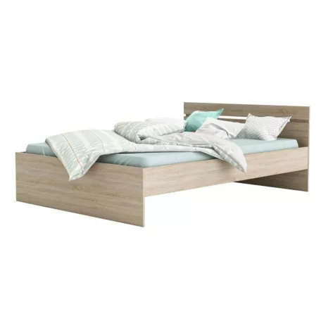 Ágykeret, 140x200, sonoma tölgyfa, MICHIGAN NEW