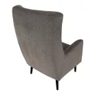 Füles fotel, szürke/fekete, SAMY