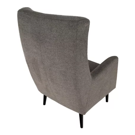 Füles fotel, szürke/fekete, SAMY