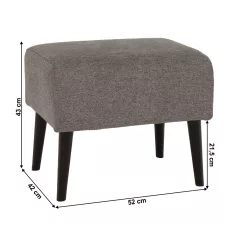 Zsámoly, szürke/fekete, SAMY