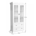 Vitrines szekrény, sosna andersen, KORA KRW2