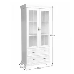 Vitrines szekrény, sosna andersen, KORA KRW2