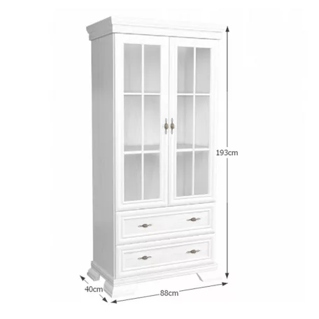 Vitrines szekrény, sosna andersen, KORA KRW2