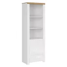 Polcállvány 1D1S, fényes fehér/wotan tölgy, VILGO