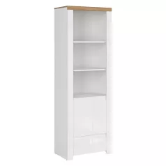 Polcállvány 1D1S, fényes fehér/wotan tölgy, VILGO