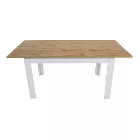 Kihúzható asztal, fehér/wotan tölgy 135-184x86 cm, VILGO