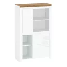 Polcállvány 2D, fényes fehér/wotan tölgy, VILGO