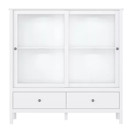 Alacsony vitrin 2W2S, fehér, OLJE