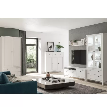 TV asztal 1S1K/160, fehér, OLJE