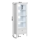 Vitrin 1W1S, fehér, OLJE