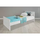 Ágy, fehér, 90x200, OLJE