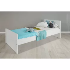 Ágy, fehér, 90x200, OLJE