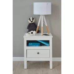 Éjjeliszekrény 1S, fehér, OLJE