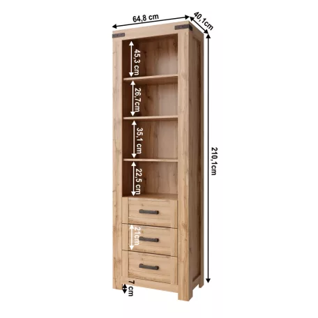 Polcos állvány 3S, wotan tölgy, MORATIZ