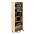 Magas  állvány, artisan tölgy/fehér, RIOMA TYP 01