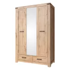Szekrény 3D2S tükörrel, wotan tölgy, MORATIZ