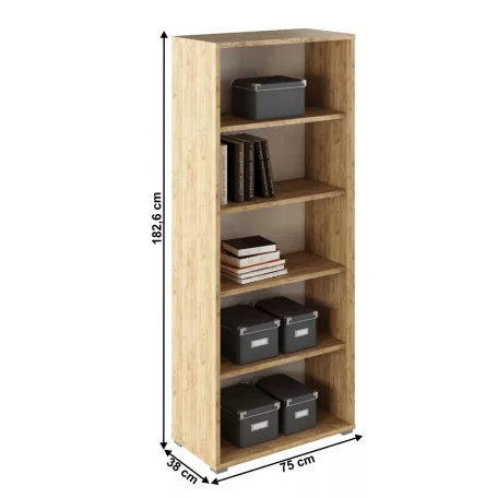 Nyitott állvány,artisan tölgy/fehér, RIOMA TYP 03