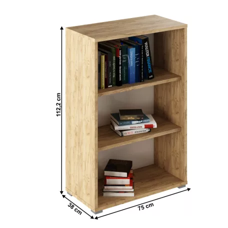 Nyitott állvány, artisan tölgy/fehér, RIOMA TYP 04