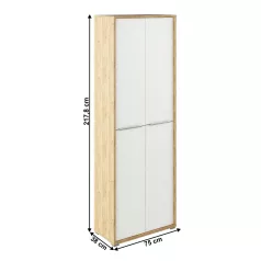   Irodai szekrény polcokkal,artisan tölgy/fehér, RIOMA TYP 05