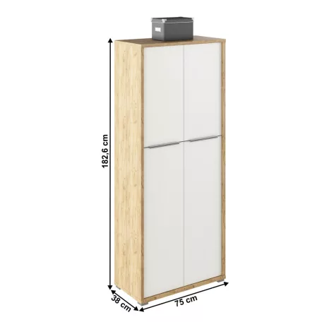 Polcos szekrény, artisan tölgy/fehér, RIOMA TYP 07