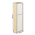 Polcos szekrény, artisan tölgy/fehér, RIOMA TYP 08