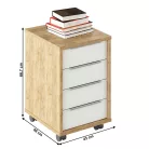 Konténer, artisan tölgy/fehér, RIOMA TYP 14