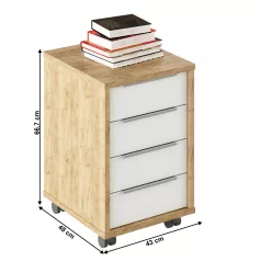 Konténer, artisan tölgy/fehér, RIOMA TYP 14