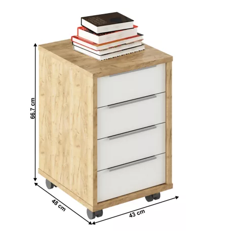 Konténer, artisan tölgy/fehér, RIOMA TYP 14