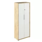 Szekrény zárral, artisan tölgy/fehér, RIOMA  TYP 31