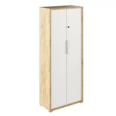 Szekrény zárral, artisan tölgy/fehér, RIOMA  TYP 31