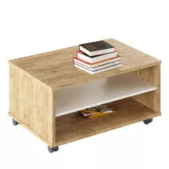 Dohányzóasztal, artisan tölgy/fehér, RIOMA TYP 32