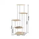 Fém virágállvány, fehér/sonoma tölgy, ADITE