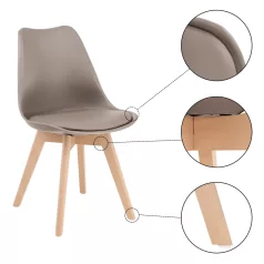 Szék, szürkésbarna/bükk, BALI 2 NEW