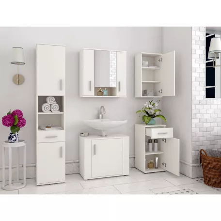 Faliszekrény, matt fehér LESSY NEW 04