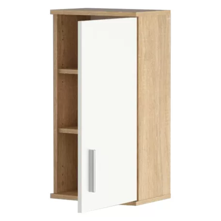 Faliszekrény, sonoma tölgy/matt fehér LESSY NEW 04