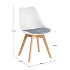 Szék, fehér/szürke/bükk, BALI 2 NEW